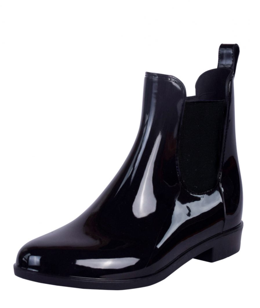 Botines Lluvia Chelsea Negro Glossy