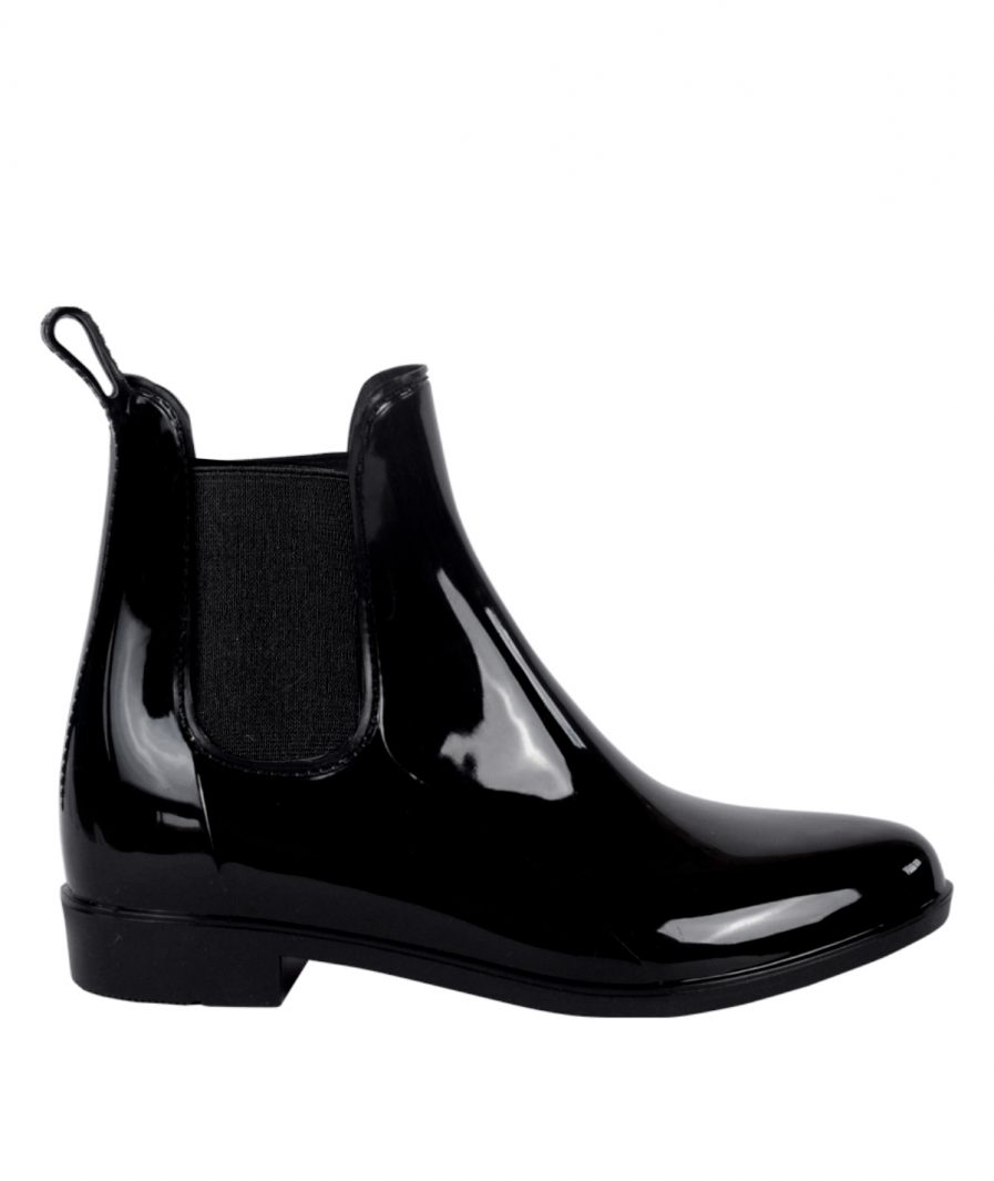 Botines Lluvia Chelsea Negro Glossy - Imagen 2